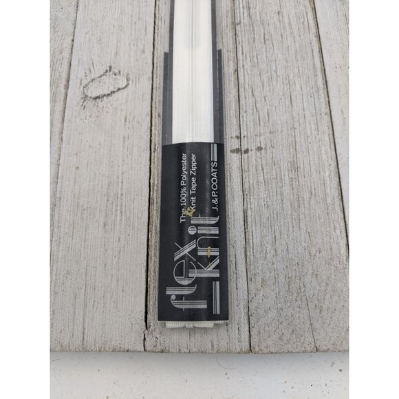 Vintage J&P Coats Flex Knit All Purpose Zipper 20" White 1 - Picture 3 of 4